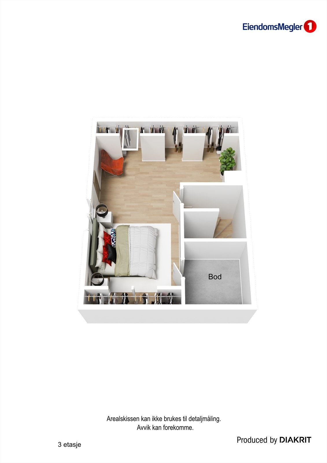 Plantegning loft Galleribilde