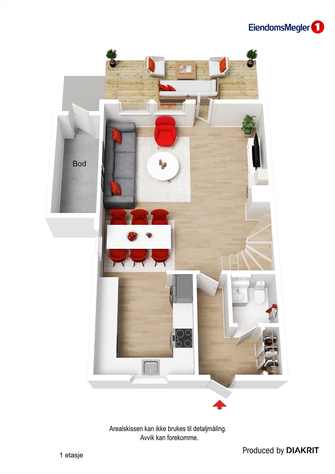 Plantegning 1.etasje Galleribilde
