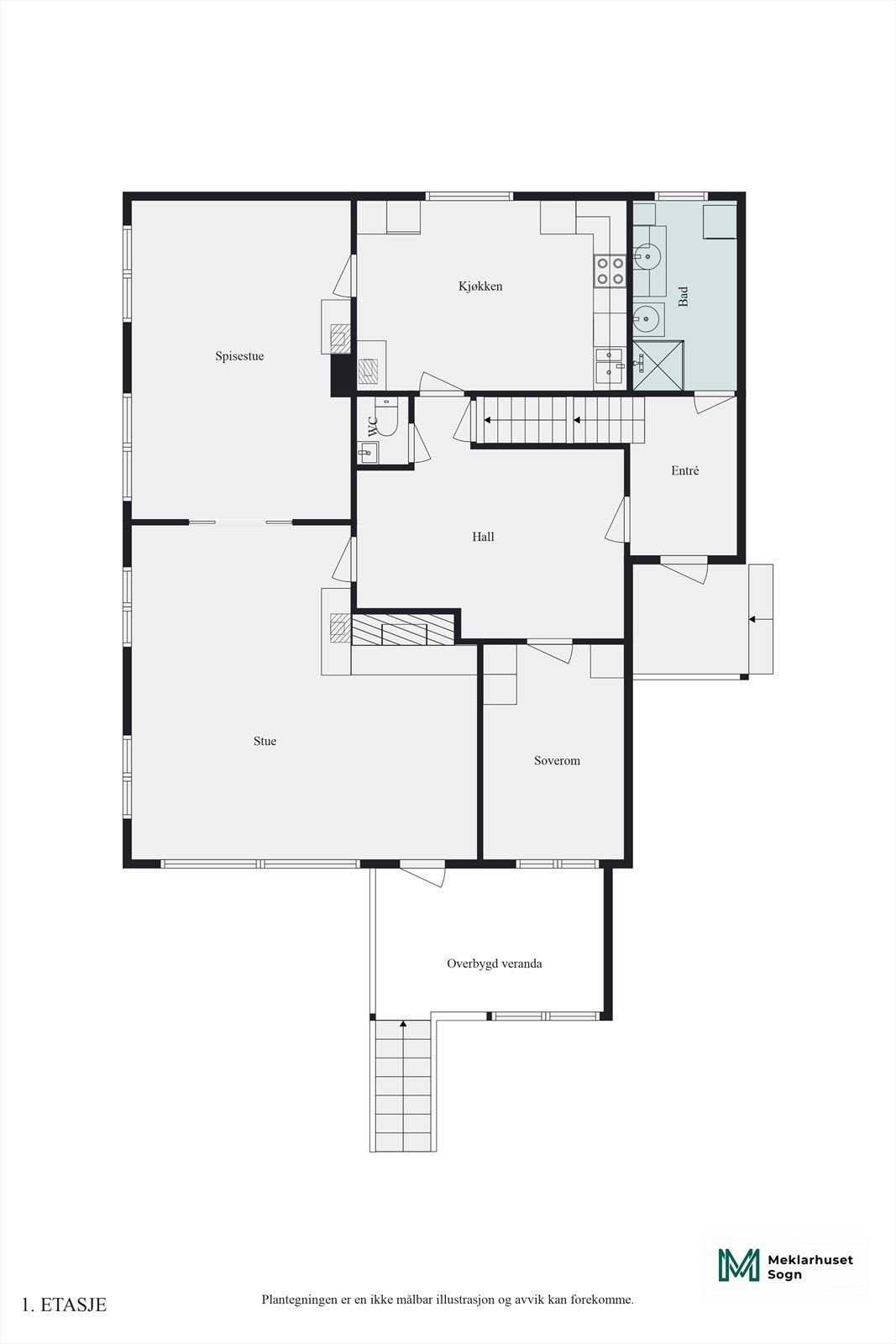 Planteikning Våningshus 1.etg. Galleribilde