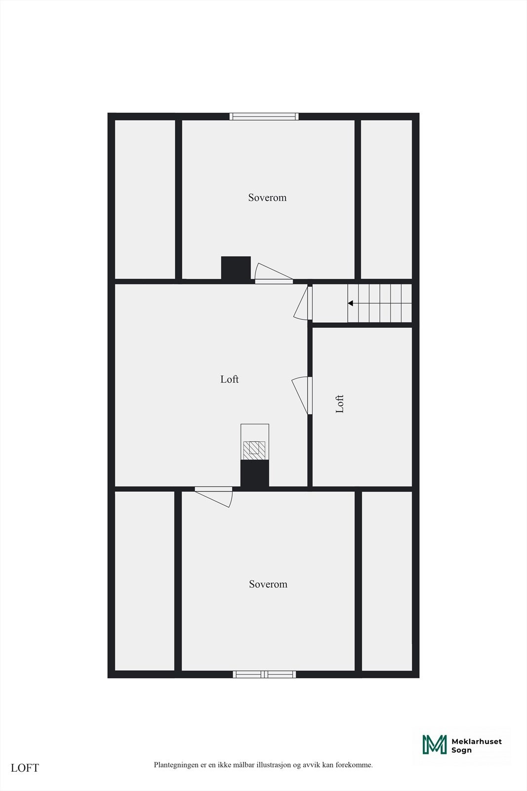 Planteikning Loft Våningshus Galleribilde