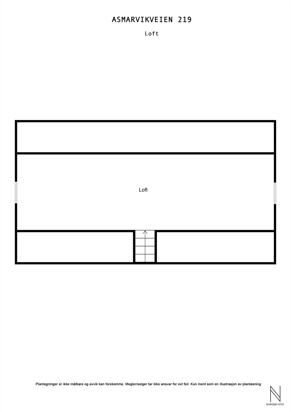Plantegning loft - Det er satt inn vinduer på loft uten bruksendring. Galleribilde