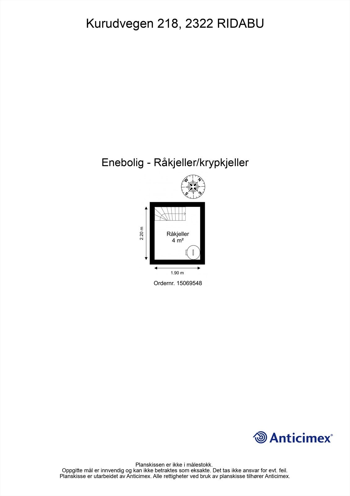 Plantegning- Råkjeller/krypkjeller. Galleribilde