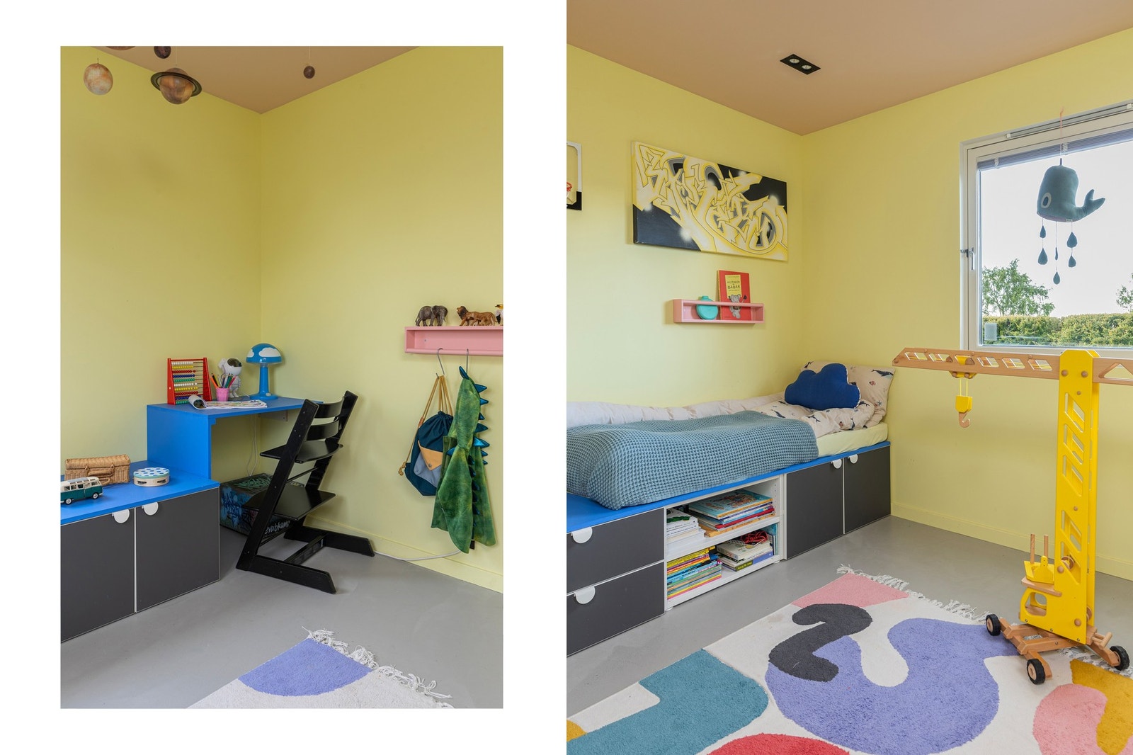 Her er det god plass til både seng og lekeareal. Galleribilde