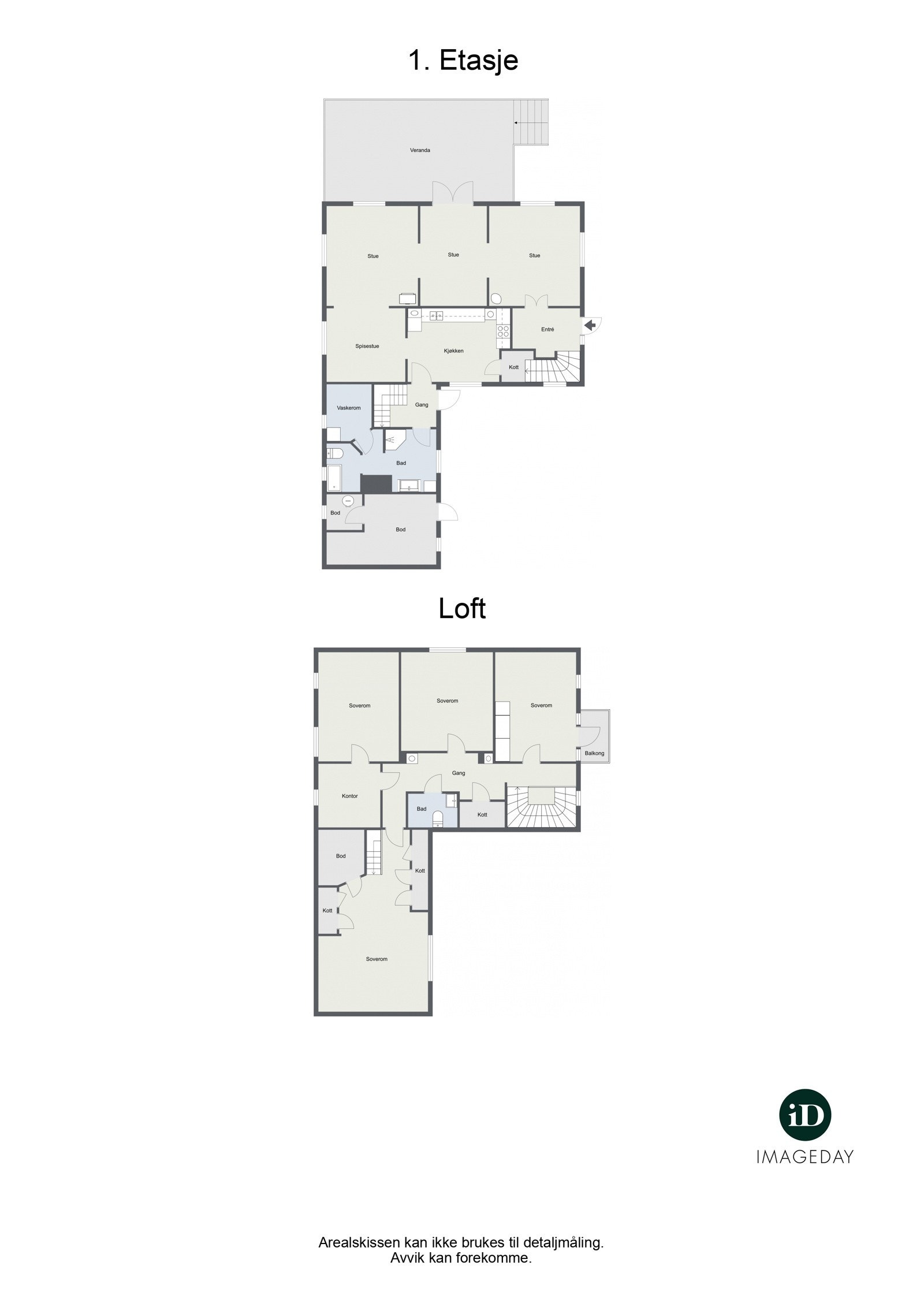Planskisse 1. og 2. etasje Galleribilde