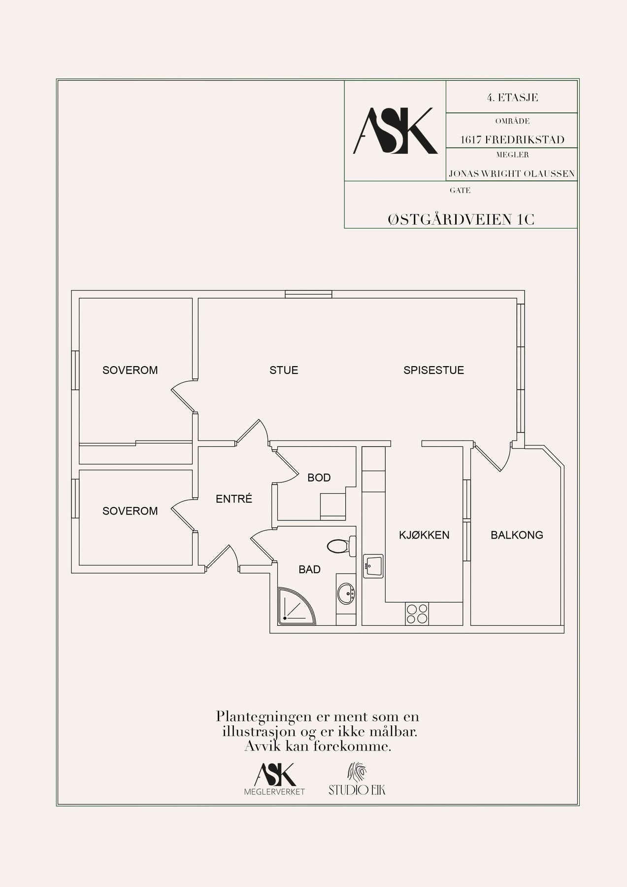 Plantegning 4. etasje. Galleribilde