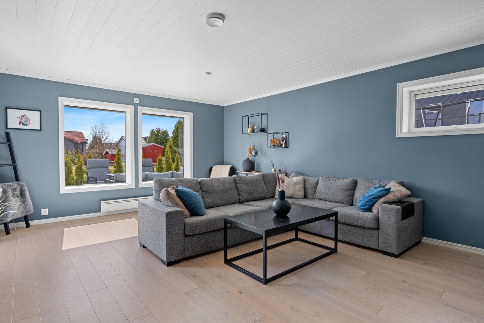 Boligen oppvarmes med elektrisitet og varmepumpe. Galleribilde