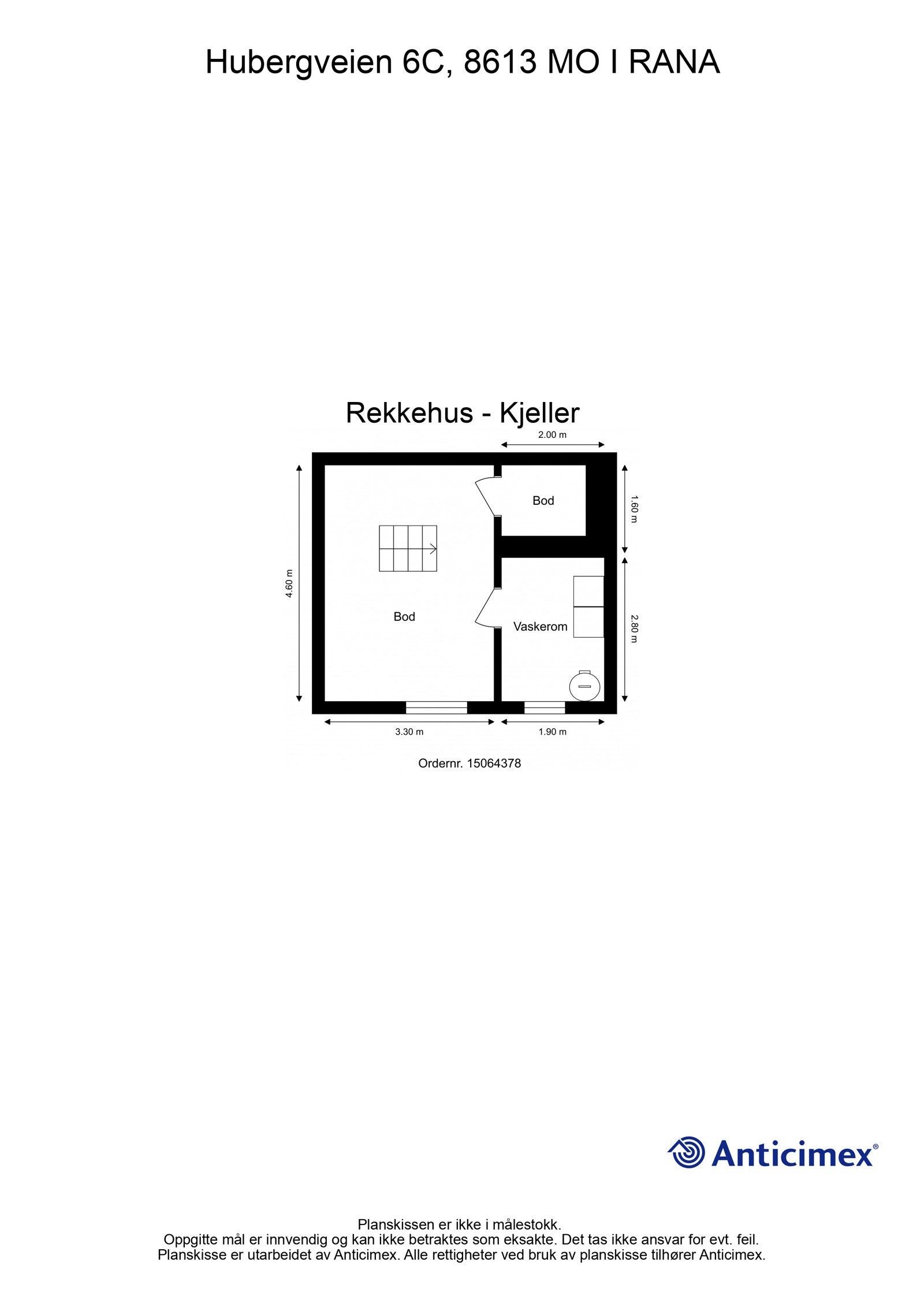 Plantegning av boligens kjelleretasje Galleribilde