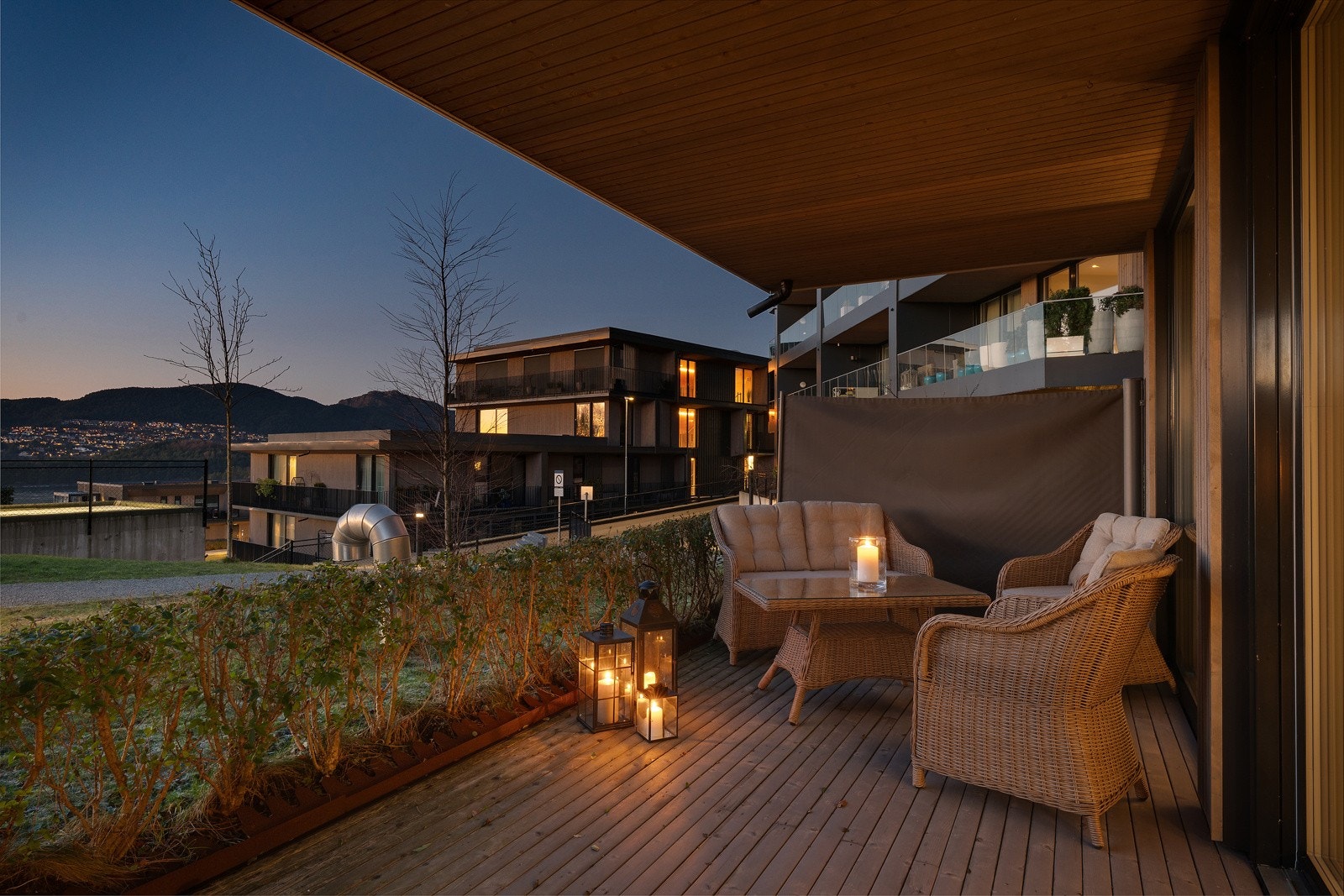 Pverbygd terrasse på 20 kvm, dette kan være praktisk her i Bergen Galleribilde