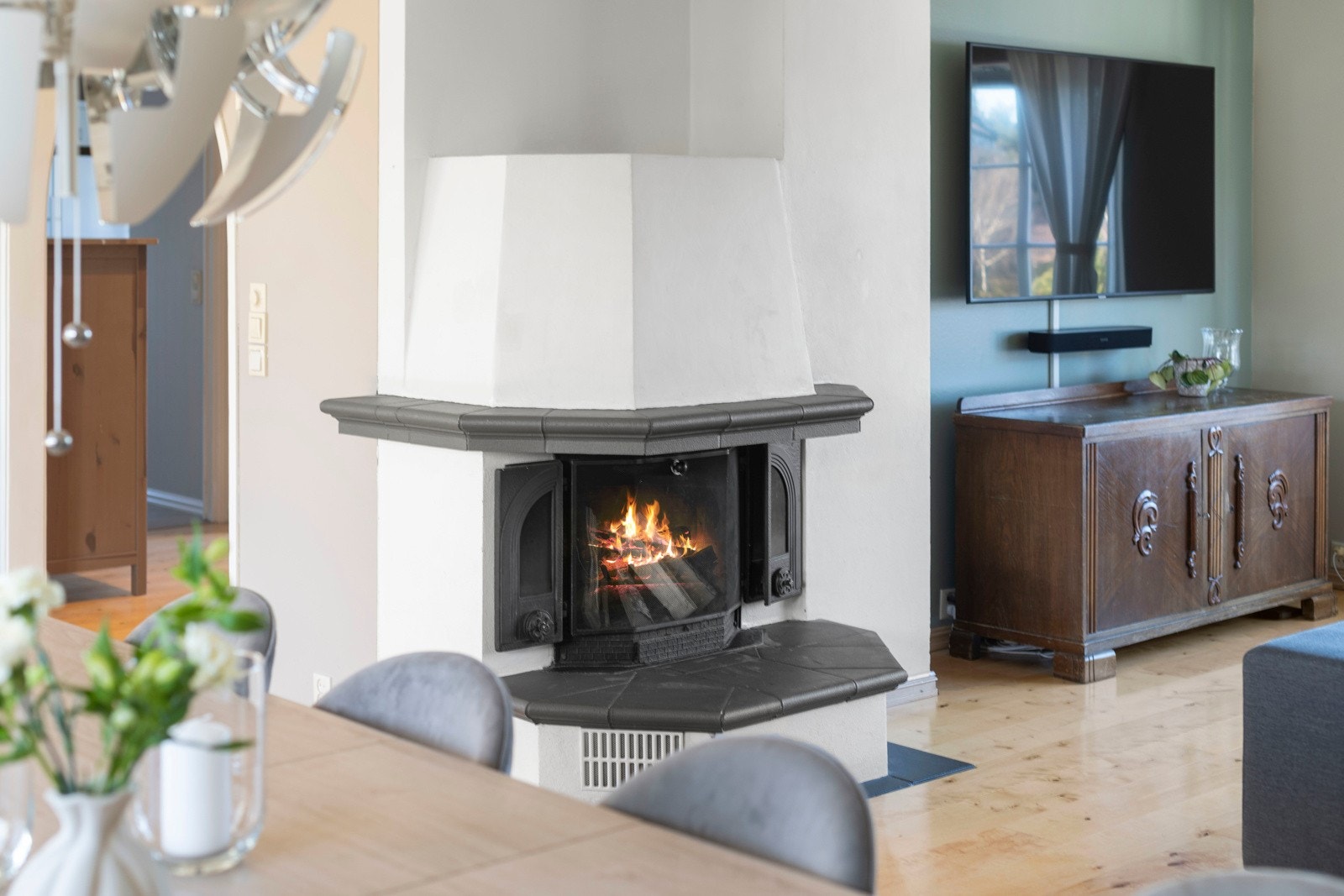 Flott peis i stuen. Galleribilde