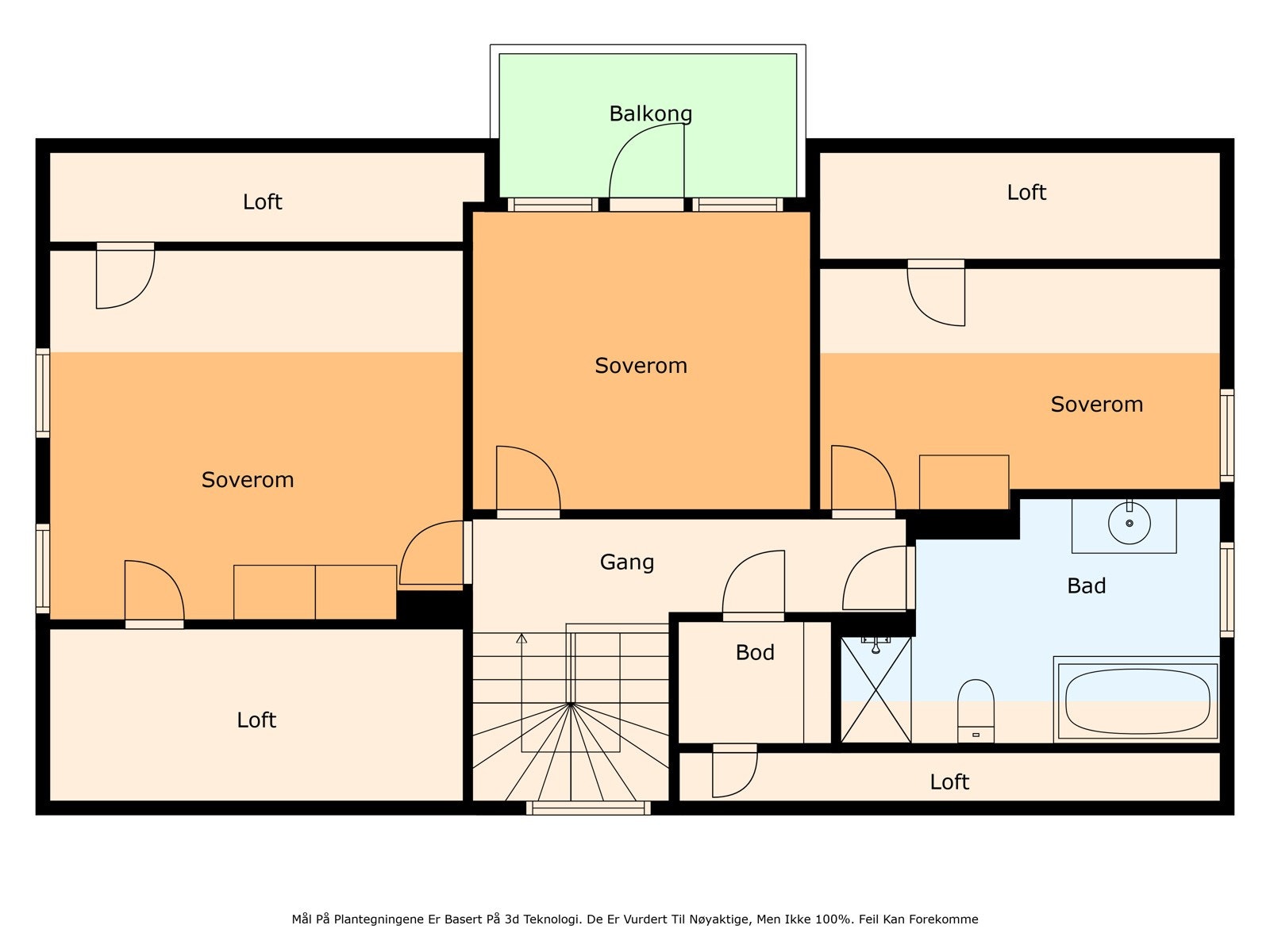 Andre etasje - Plantegning. Galleribilde