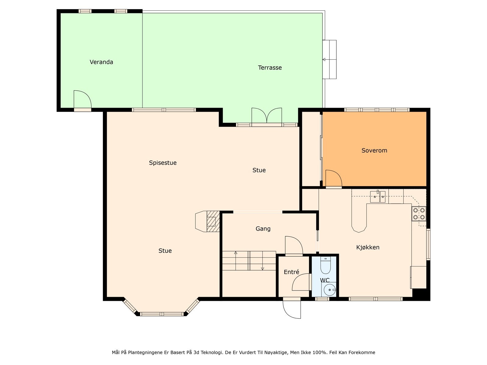 Første etasje - Plantegning. Galleribilde