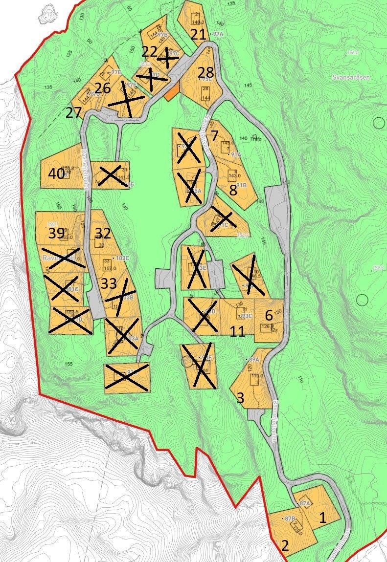 Oversiktskart tomter Galleribilde