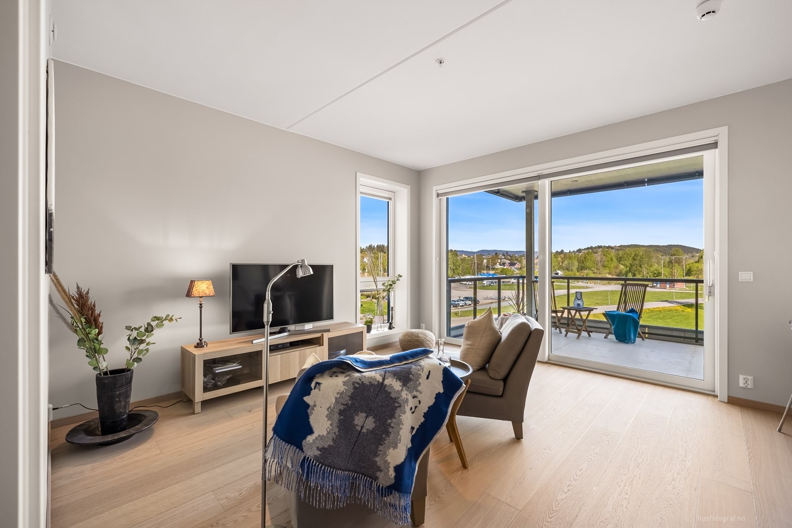 Stuen har et moderne og tidløst utrykk. Galleribilde