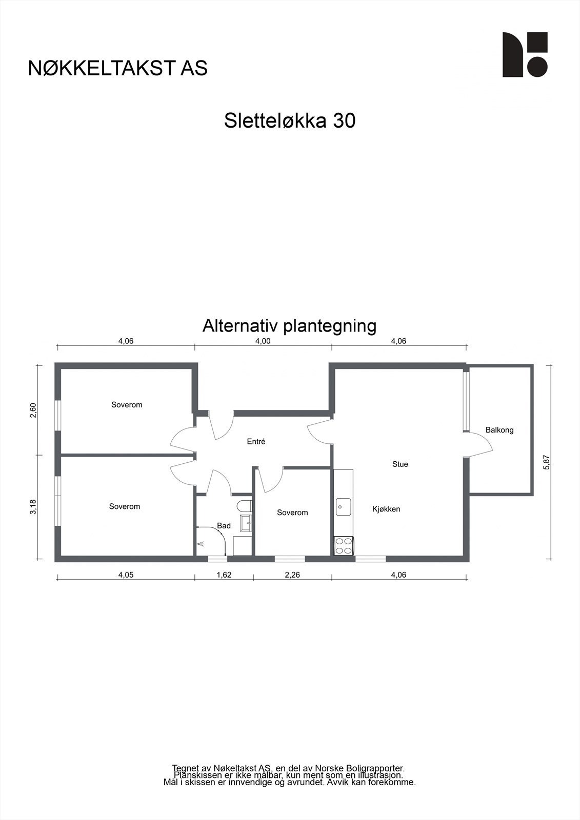 Alternativ plantegning Galleribilde