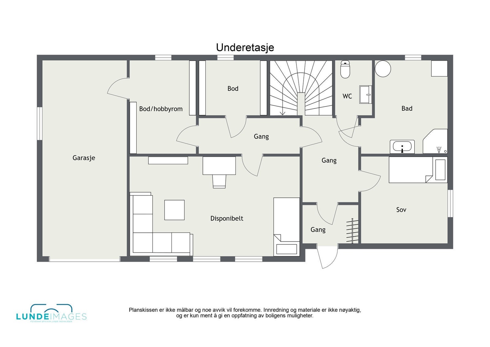 Planskisse underetasje - Ikke målbar Galleribilde