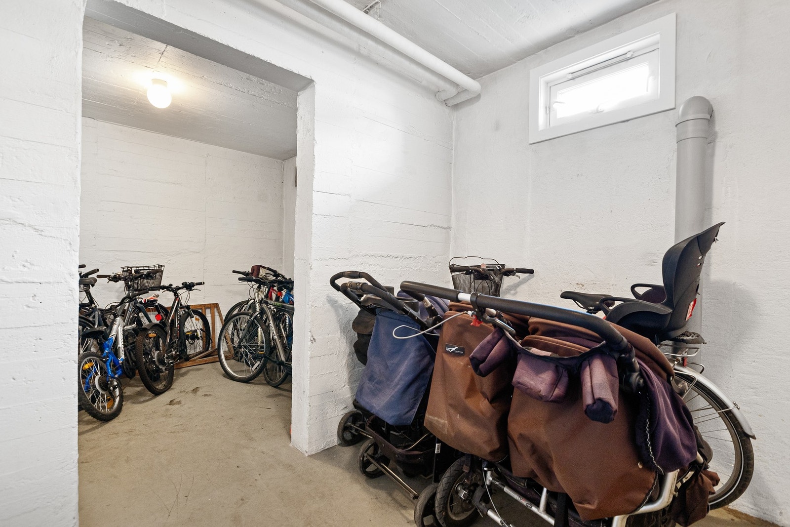 Borettslaget har felles sykkelbod. Galleribilde