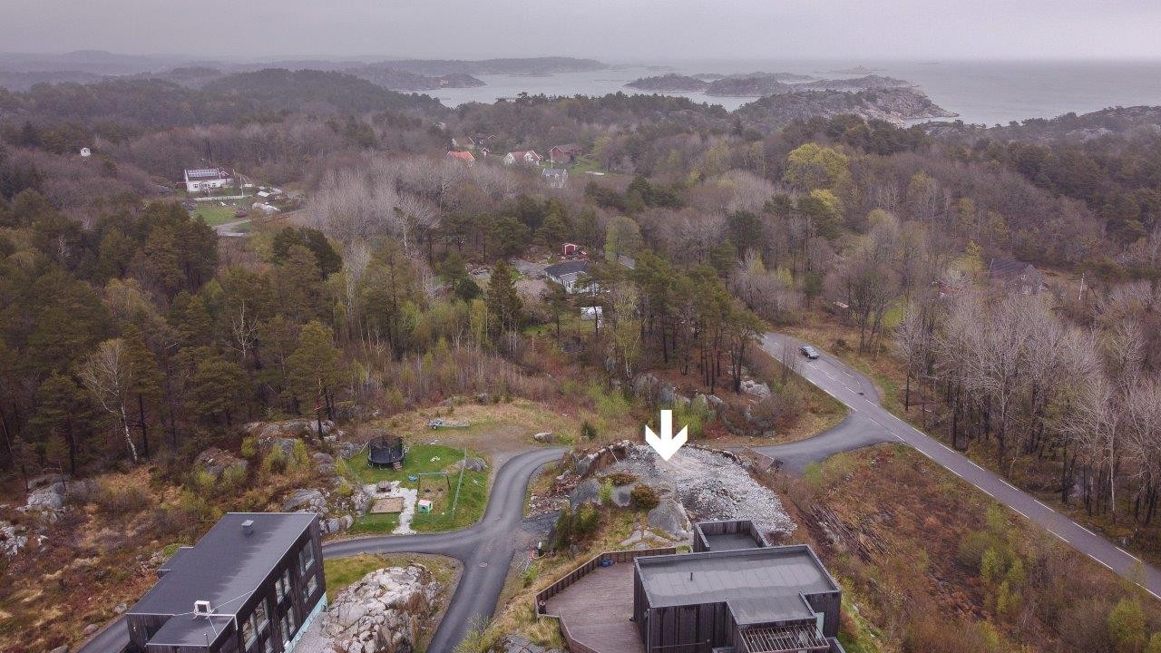 Dronebilde over området Galleribilde