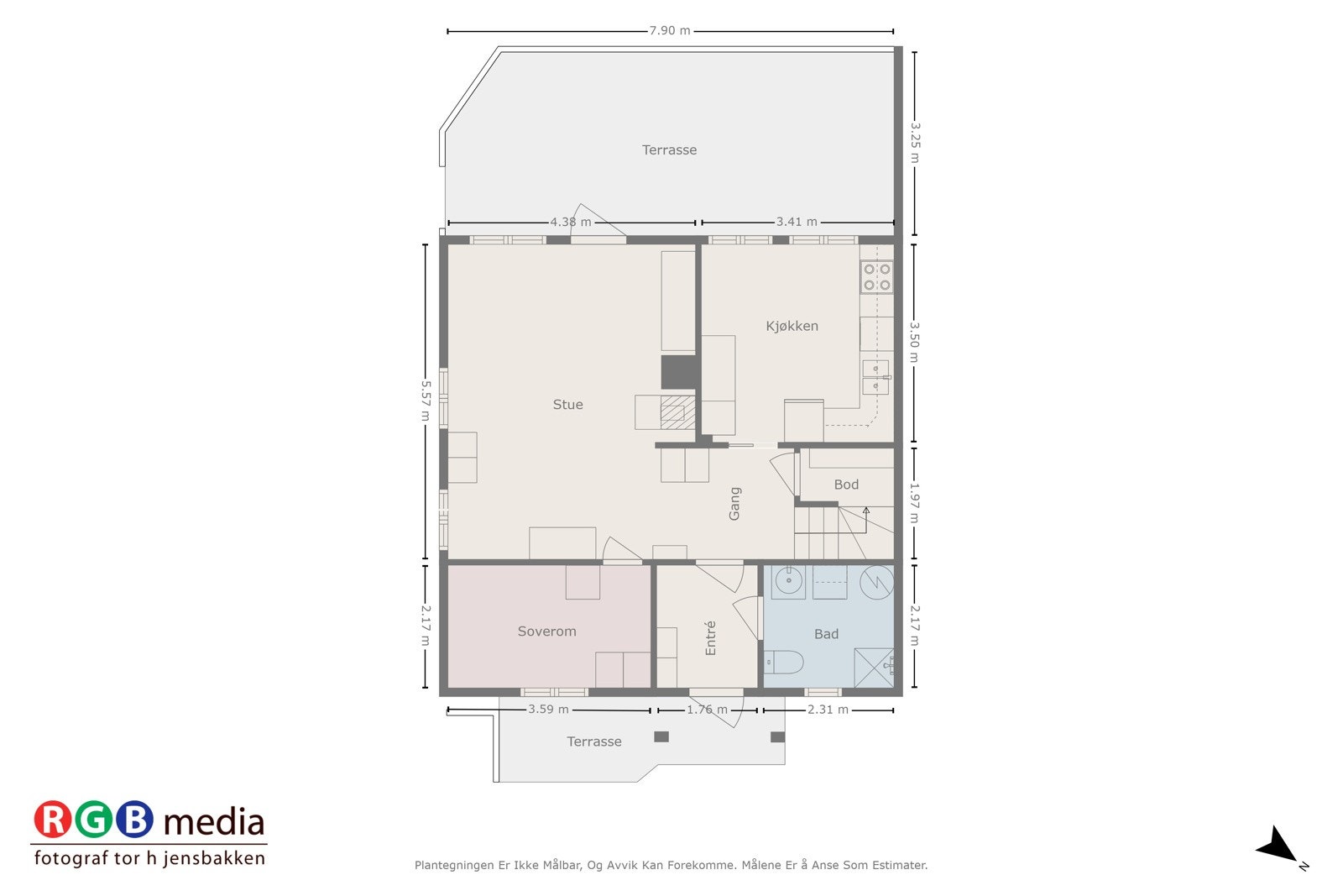 Plantegning 1. etasje Galleribilde