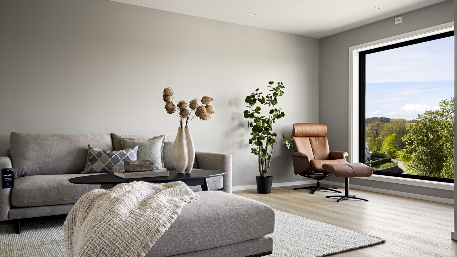 Flott utsyn fra stuen Galleribilde