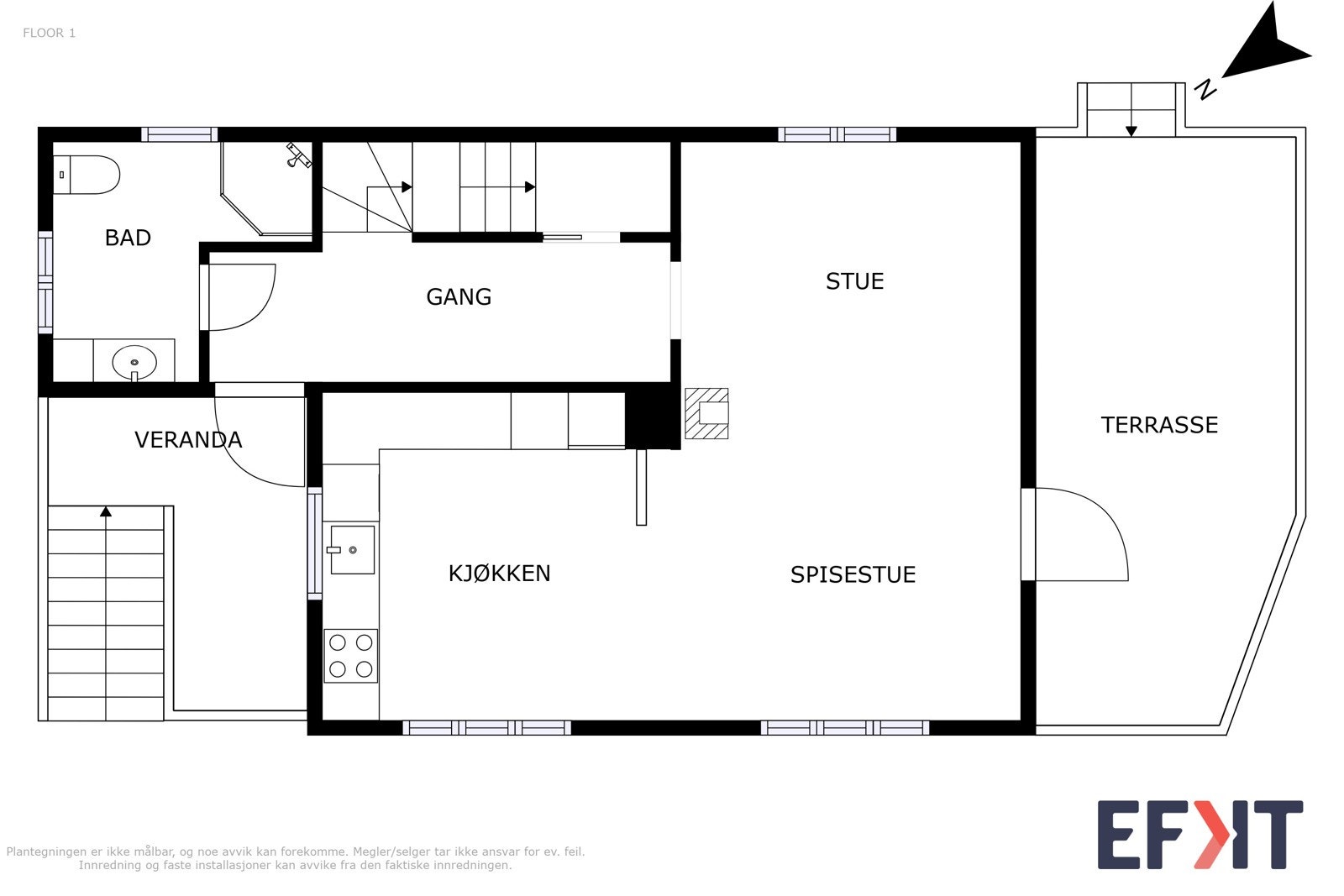 Planskisse 1.etasje Galleribilde