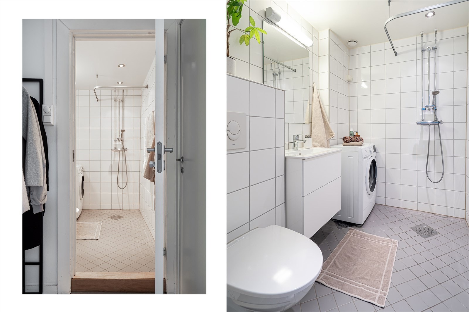 Baderommet ble modernisert i regi av sameiet i 2009 og fremstår som pent, velholdt og funksjonelt. Galleribilde