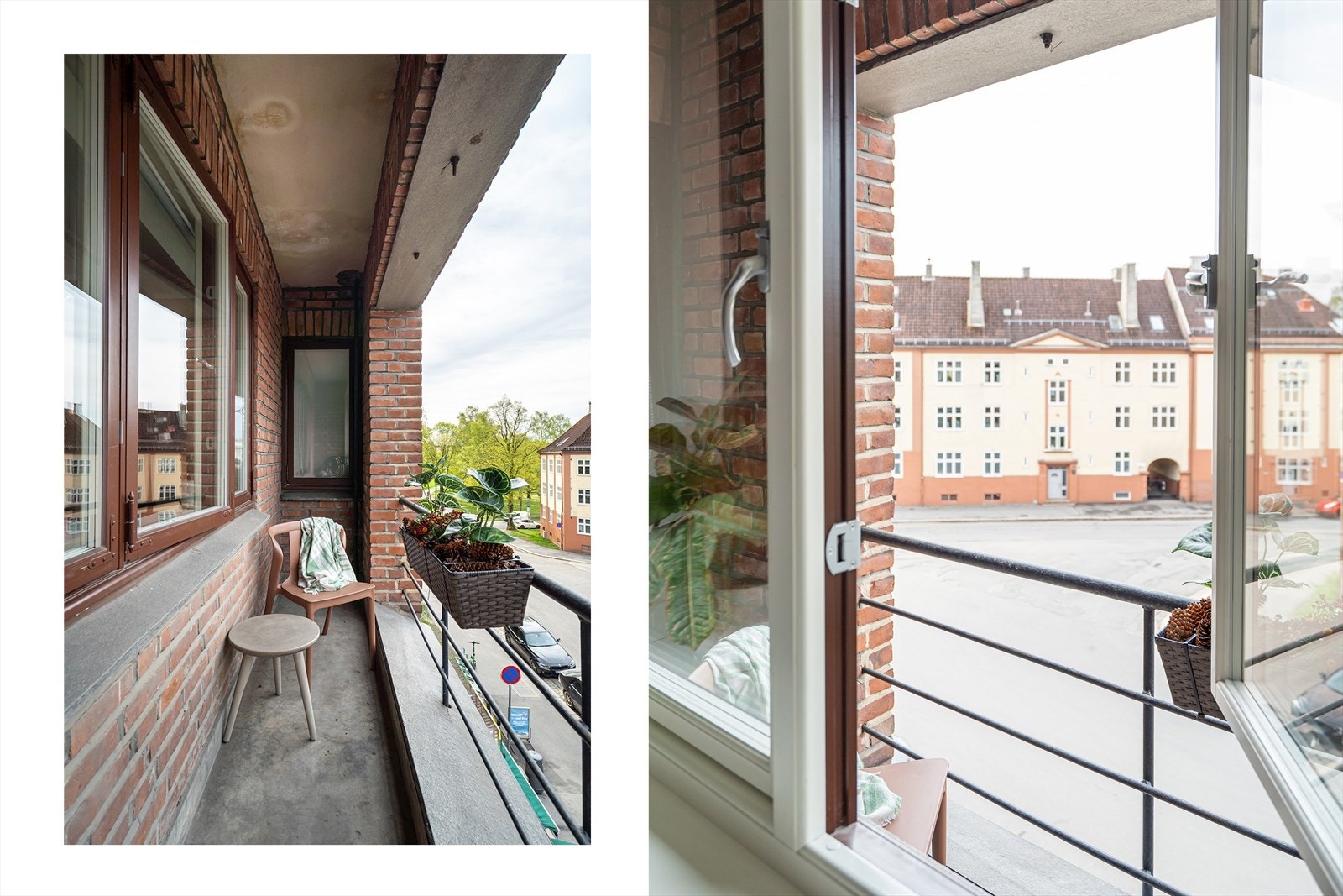 Brannbalkong: Praktisk brannbalkong tilgjengelig fra soverommet. Denne gir en ekstra rømningsvei og en liten mulighet for å lufte sengetøy. Galleribilde