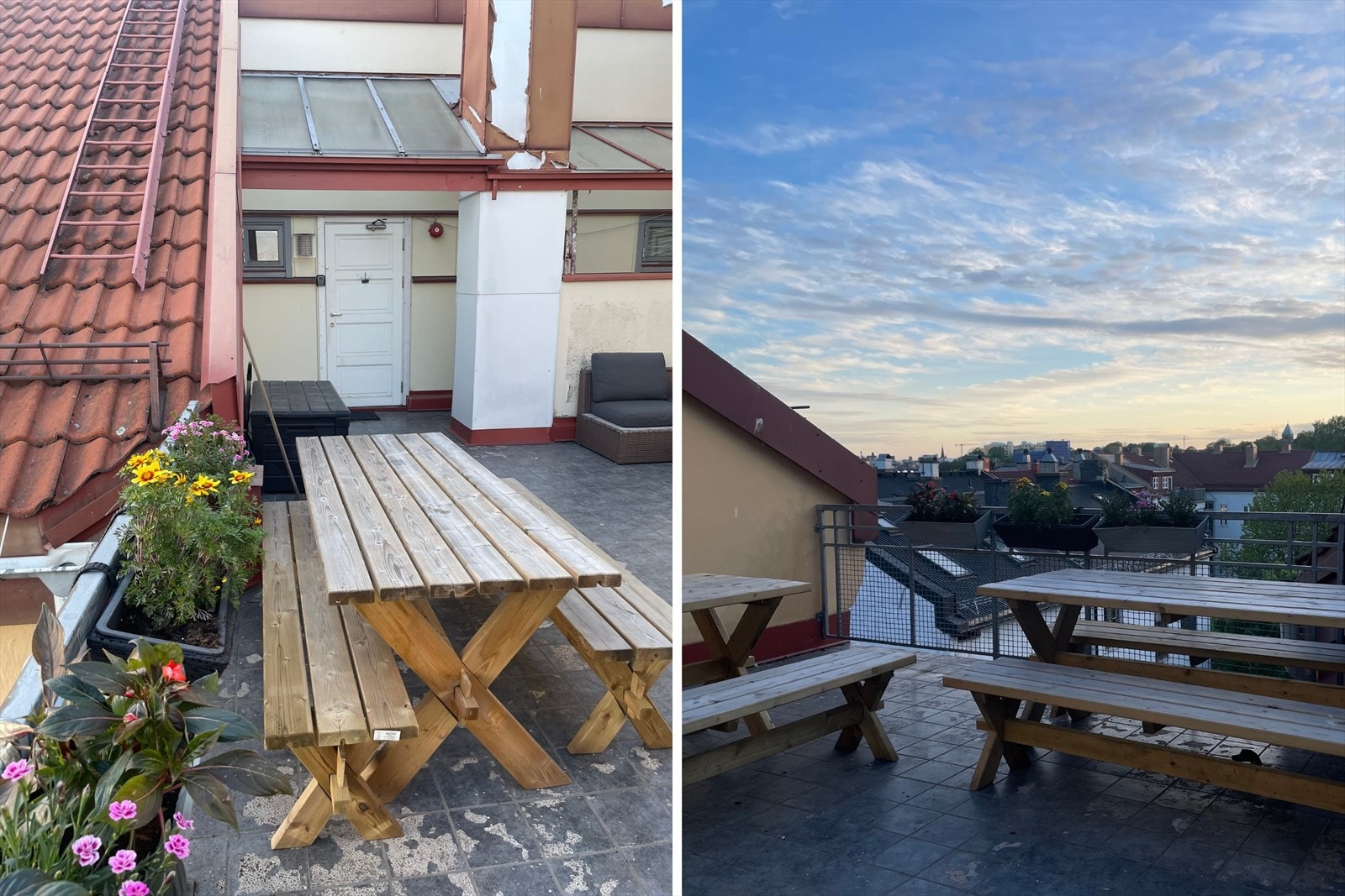 Borettslaget har en nydelig felles takterrasse som er tilgjengelig for bruk for beboerne. Det er også en liten gjestehybel som beboerne kan benytte seg av etter avtale med borettslaget. Galleribilde