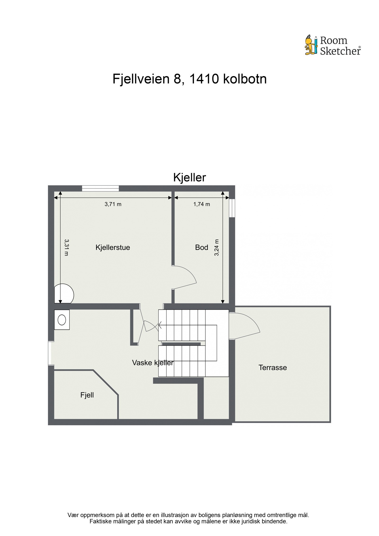 Plantegning kjeller. Galleribilde