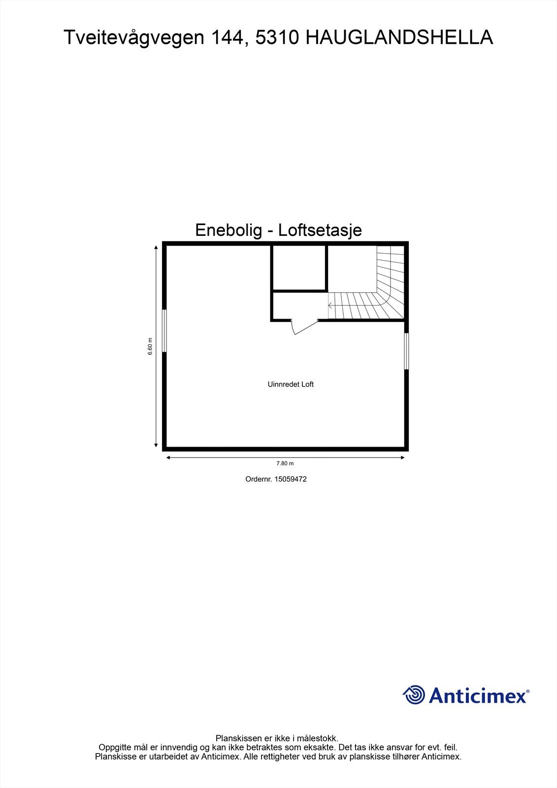 Plantegning loft Galleribilde