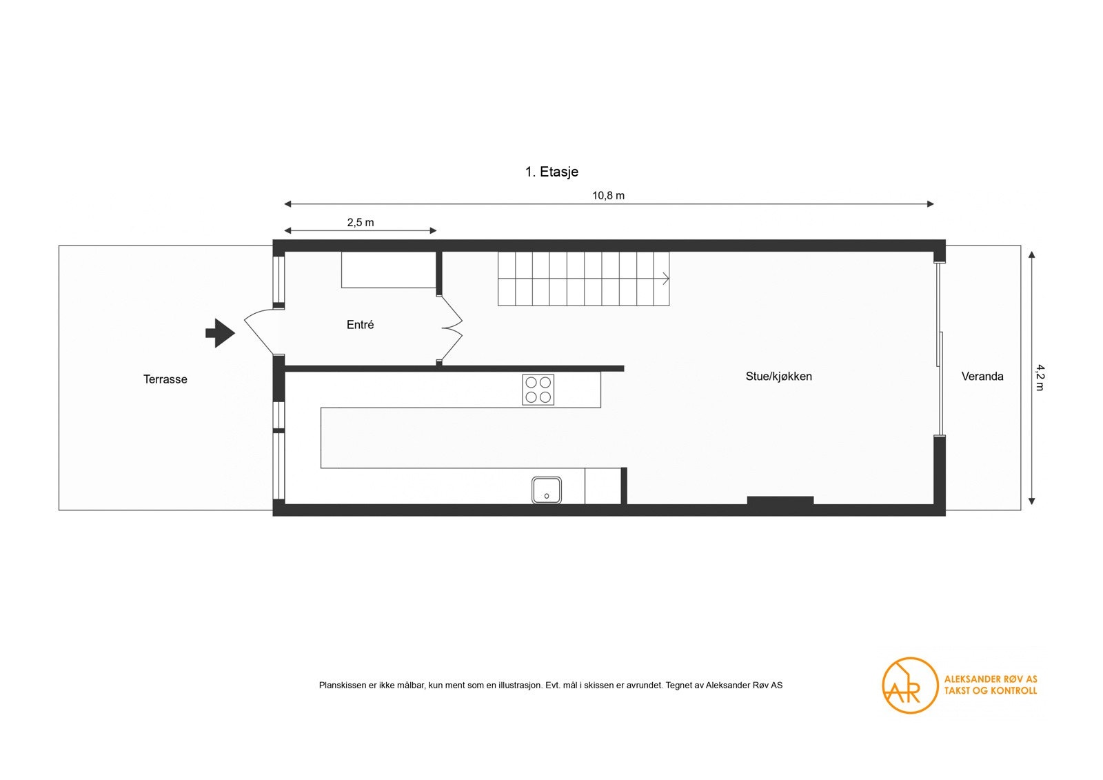 Plantegning 1. etasje Galleribilde