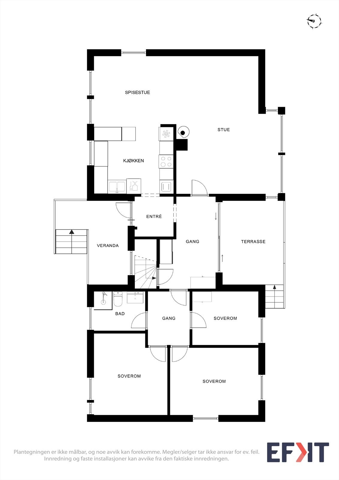 Plantegning 1. etasje Galleribilde