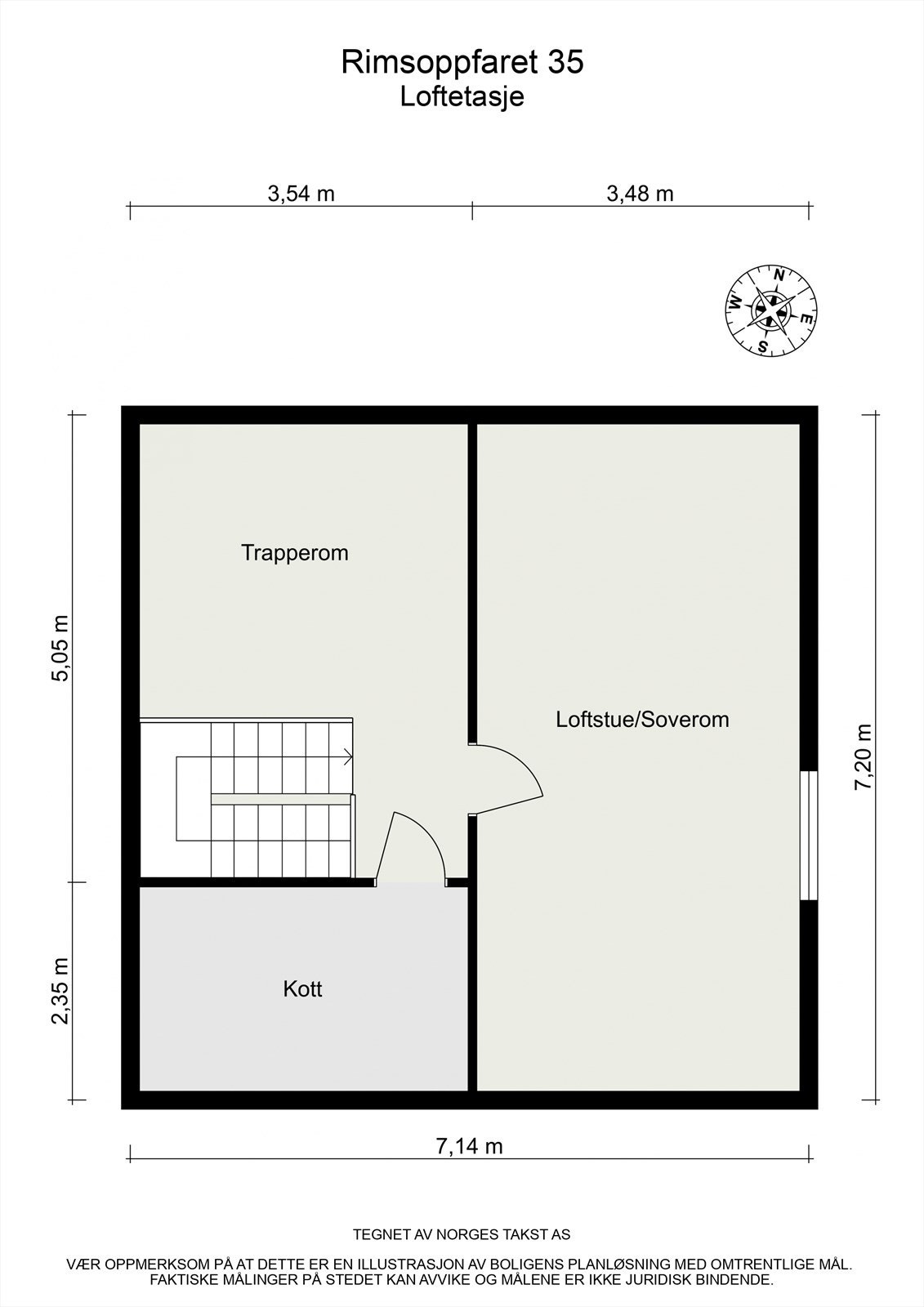 Plantegning - Loftetasje Galleribilde