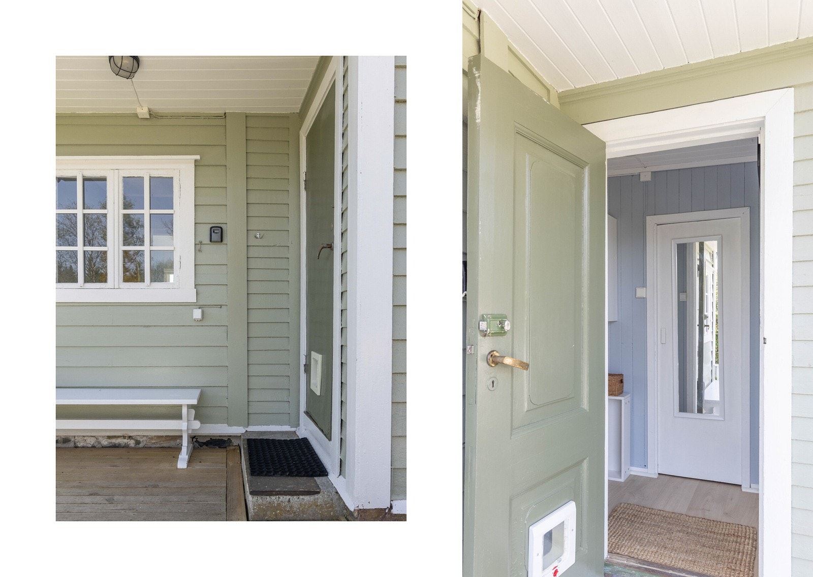 Ytterdøren åpner til en lys og velkomnende gang med smarte løsninger. Førsteinntrykket er luftig, lyst og harmonisk. Galleribilde