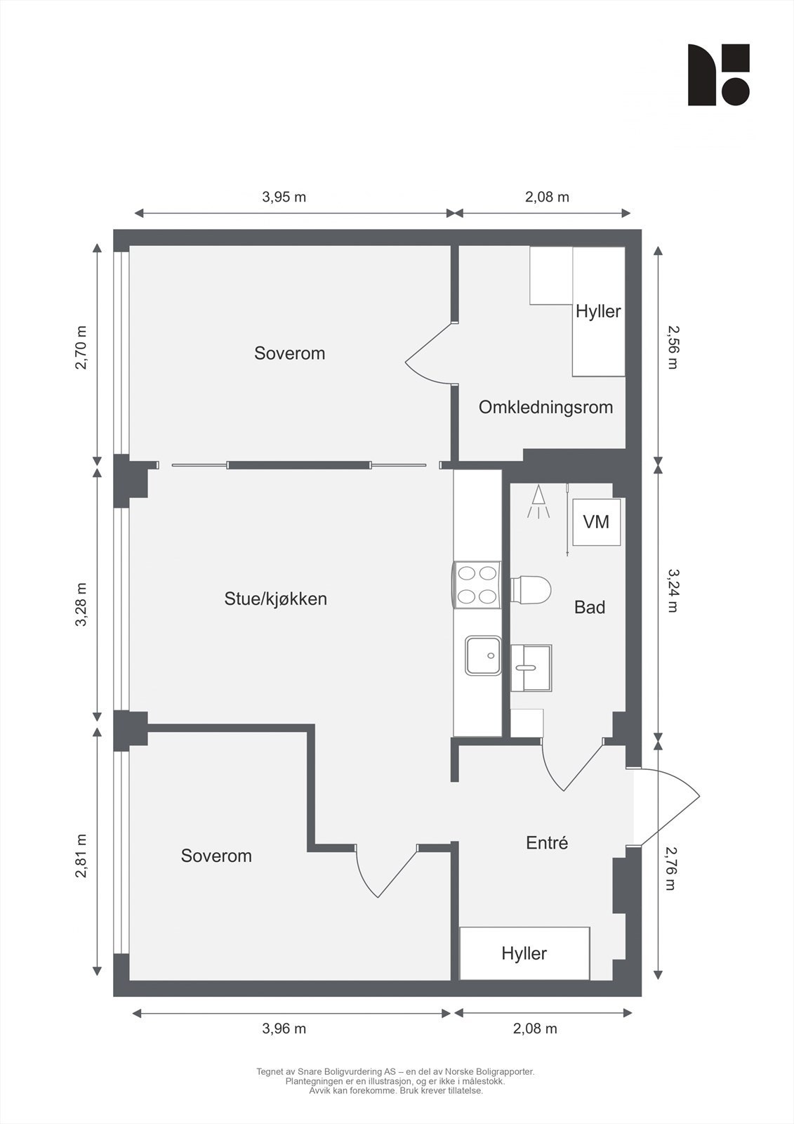 Takstmanns plantegning Galleribilde