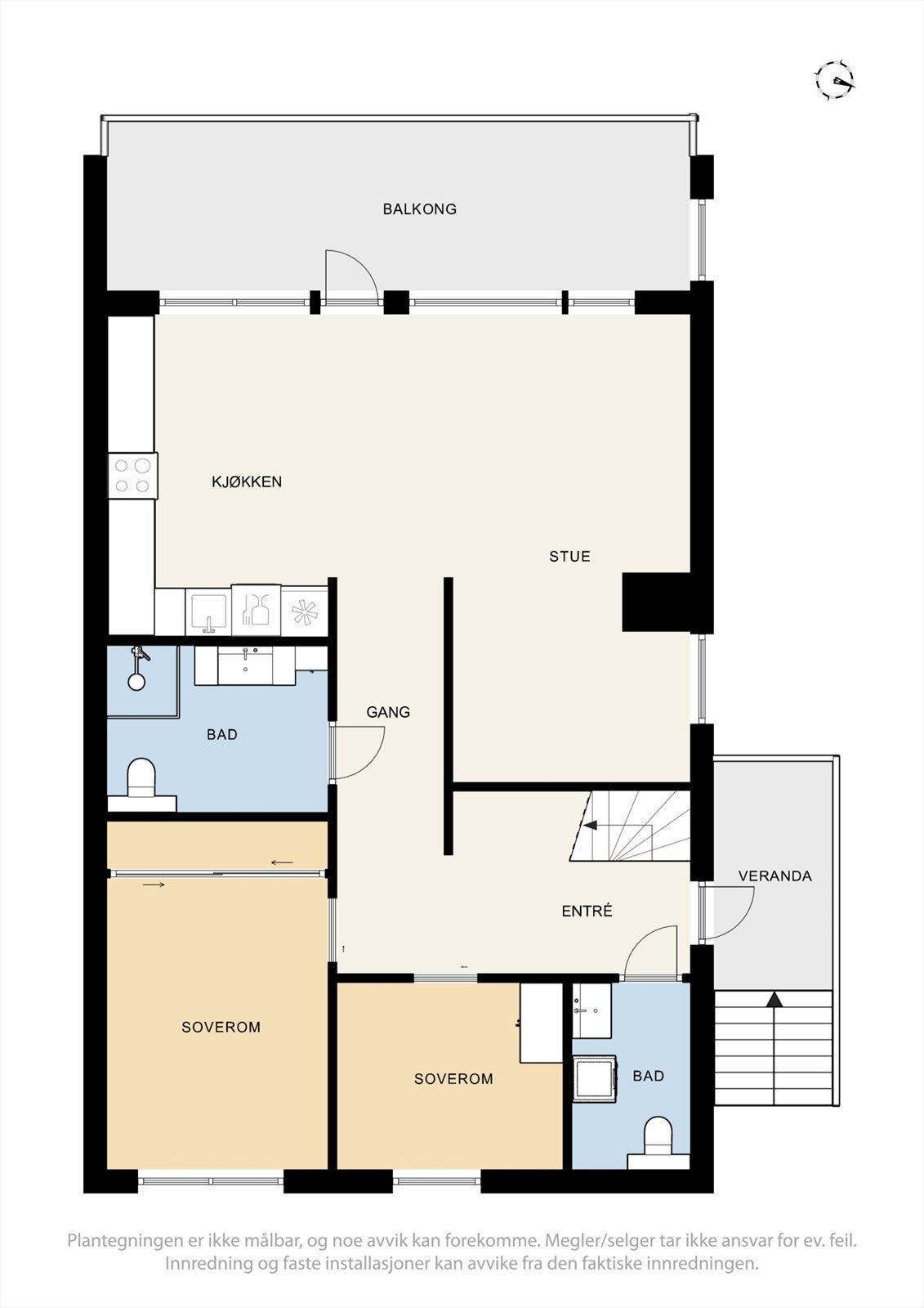 Planskisse andre etasje. Galleribilde