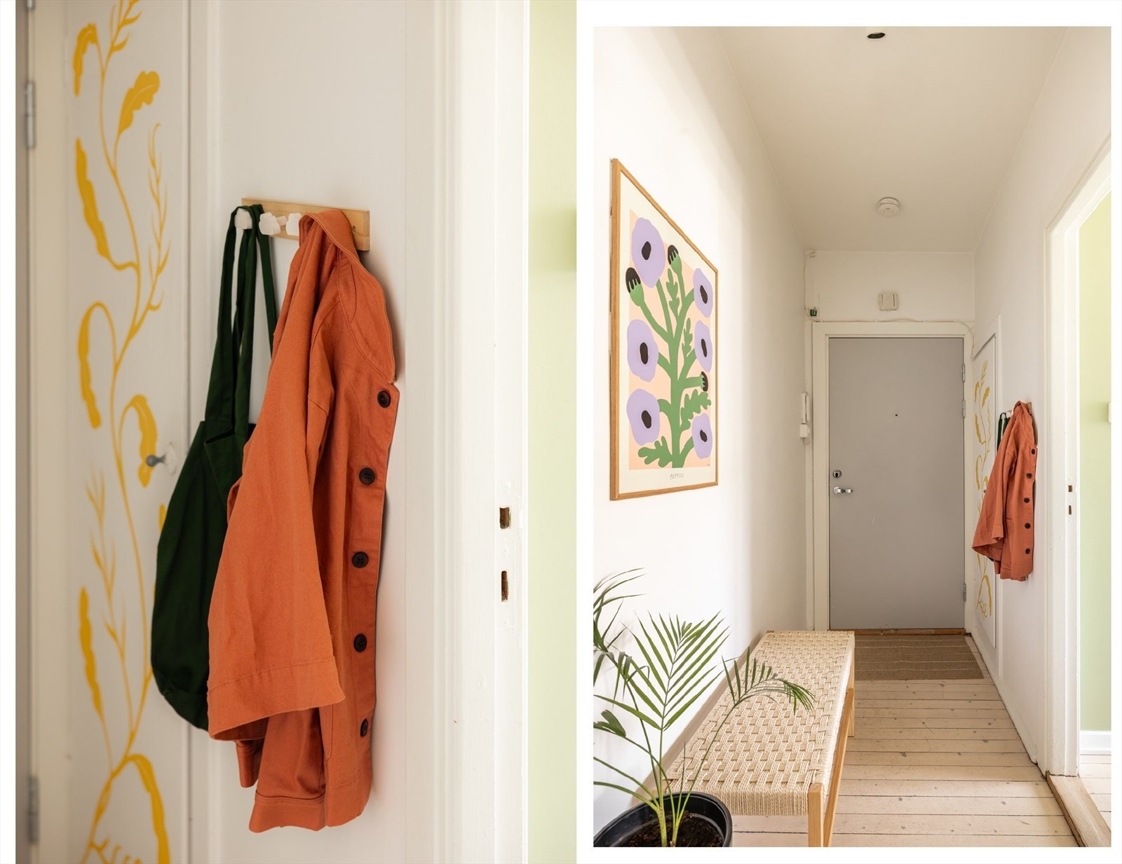 Praktisk yttergang med plass til kommode, samt nisje til ytterjakker og sko. Galleribilde