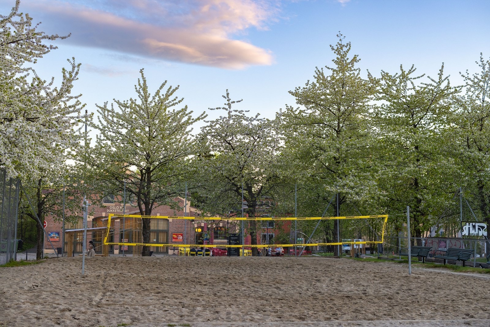 Rett ved leiligheten finner man blant annet Volleyball-bane, minigolf og store parkområder. Galleribilde