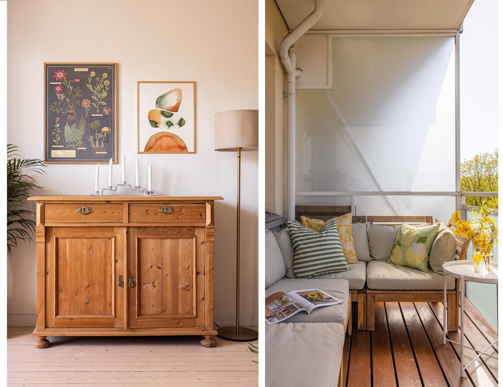 Leiligheten har flere sosiale soner - Stue, balkong og separat kjøkken. Galleribilde