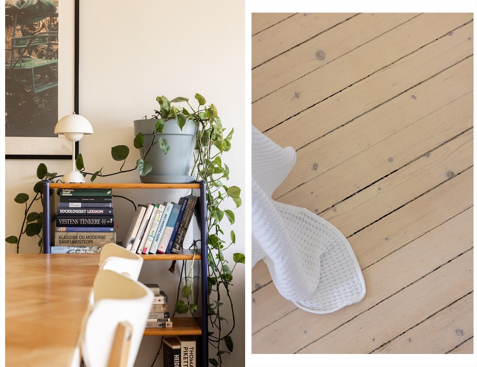 Leiligheten har pene originale tregulv i alle rom, bortsett fra bad. Galleribilde