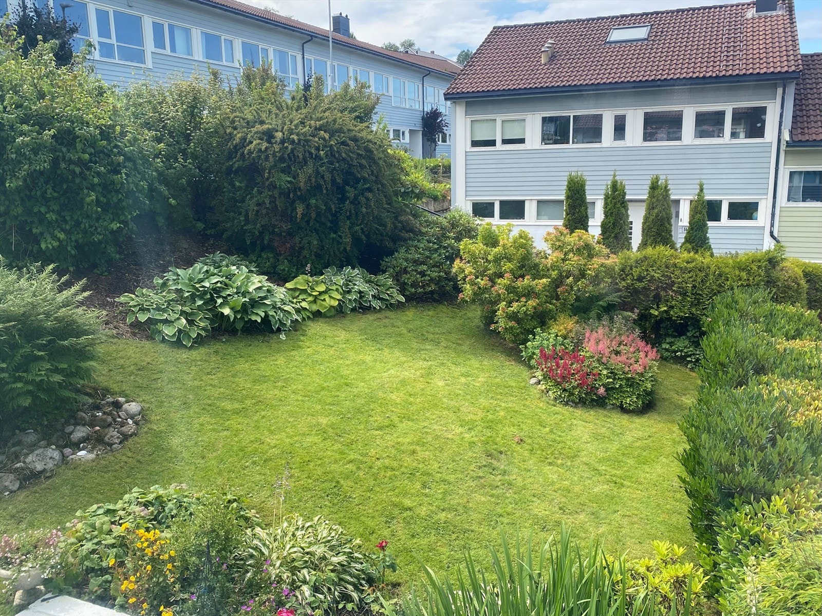 Sommerhagen fra stuevinduet. Galleribilde