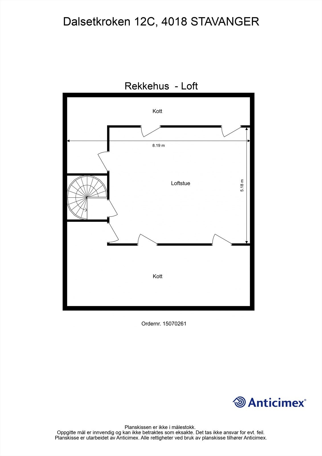 Plantegning loft. Galleribilde