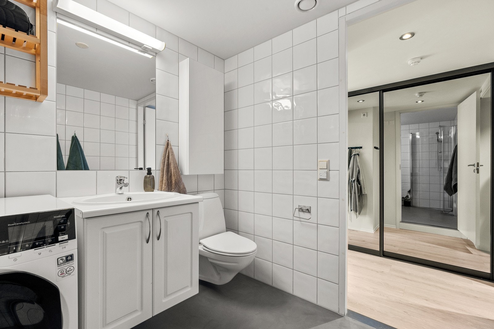 Det er opplegg til vaskemaskin. Galleribilde