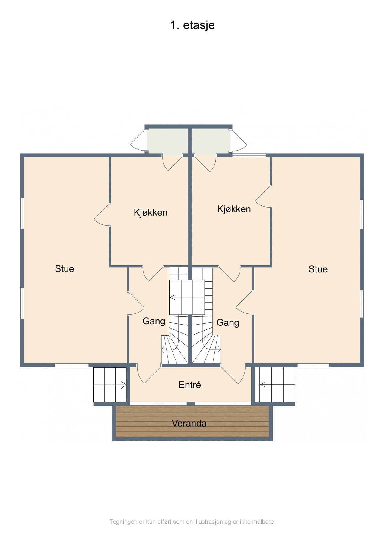Plantegning første etasje Galleribilde