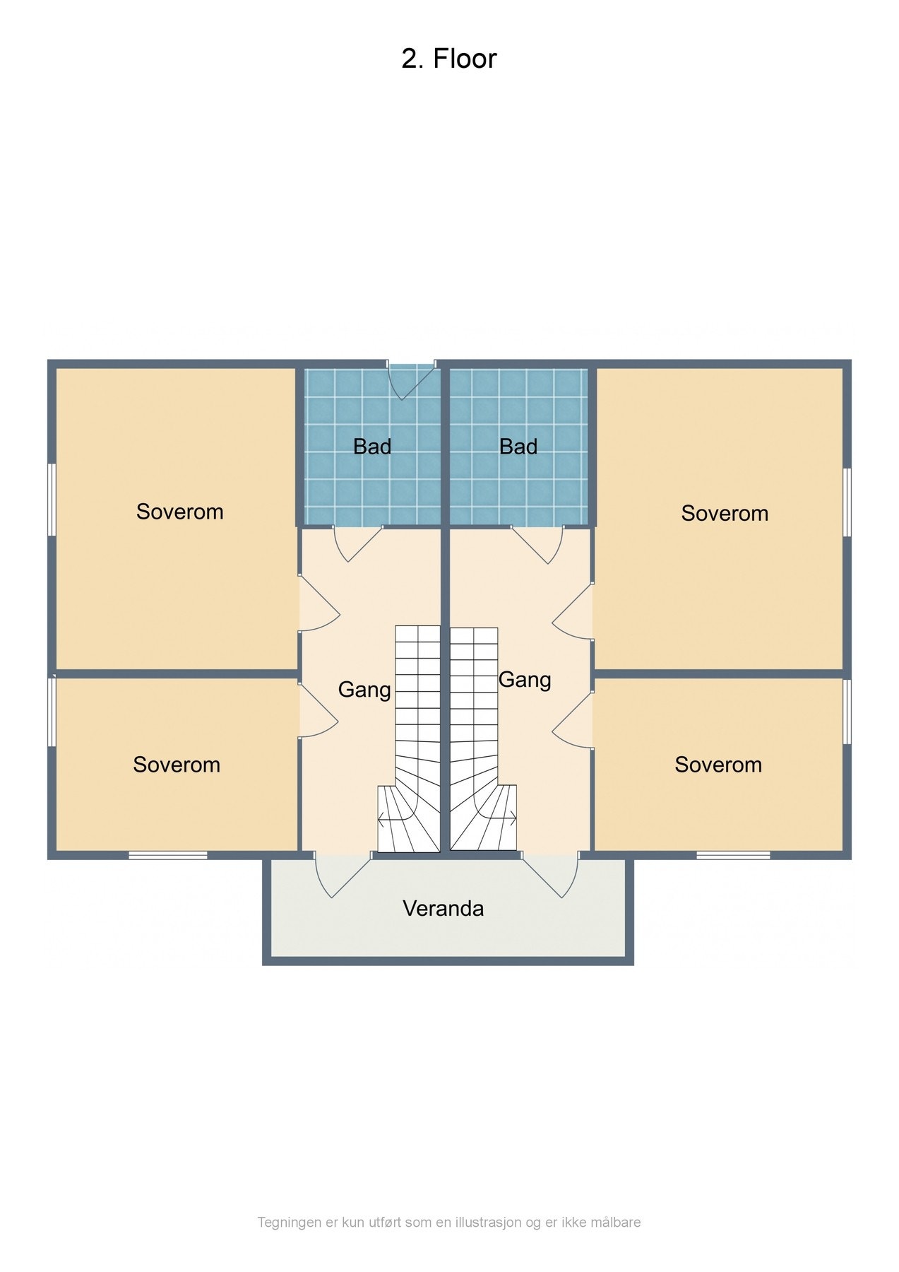 Plantegning andre etasje Galleribilde