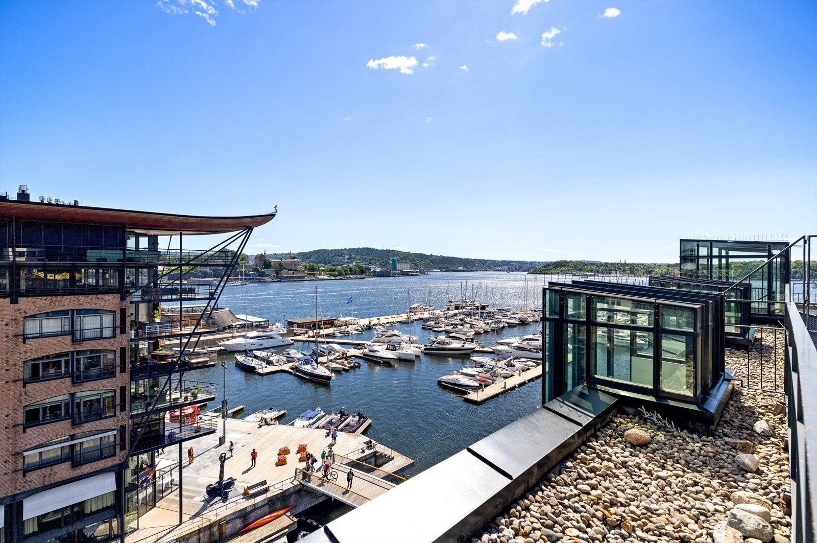 Utsikt fra felles takterrasse. Galleribilde