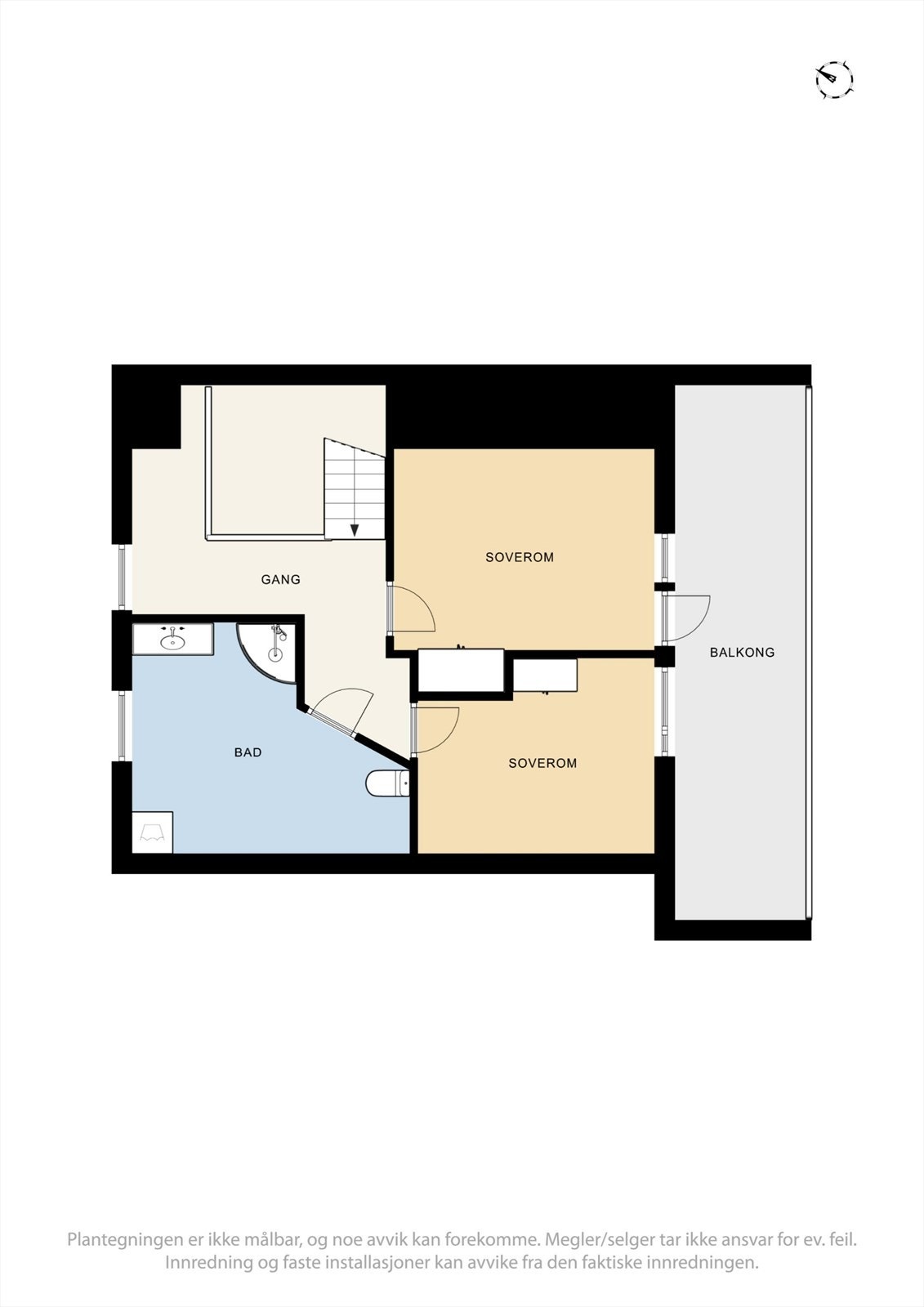 Planskisse loftsetasje Galleribilde