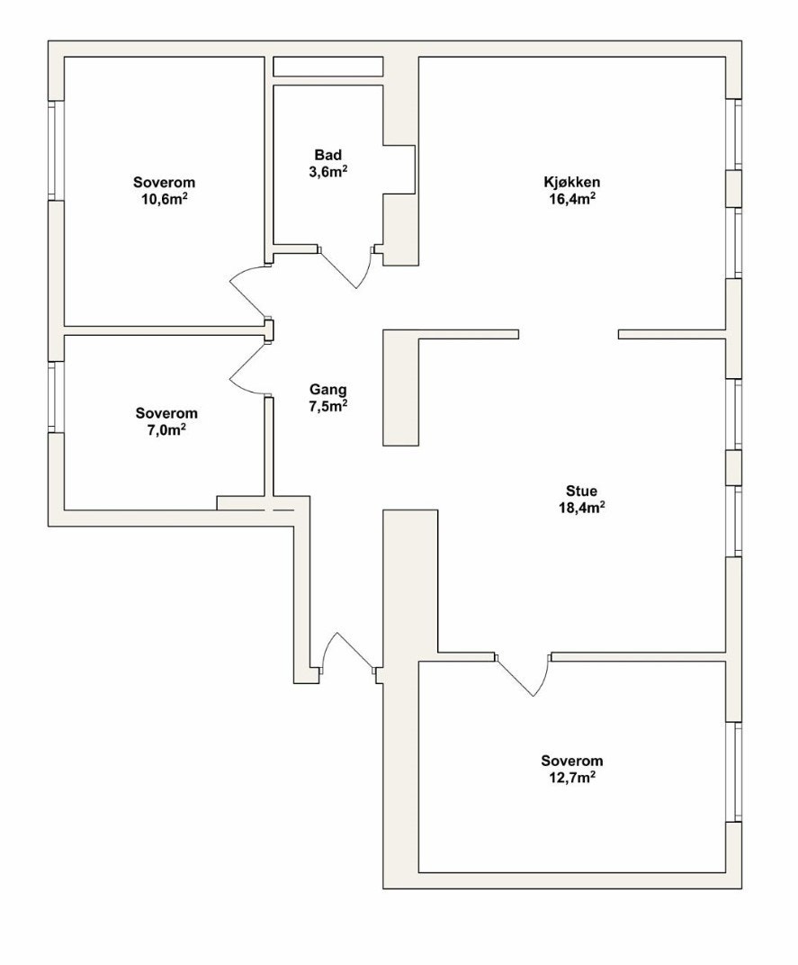 Plantegning Galleribilde
