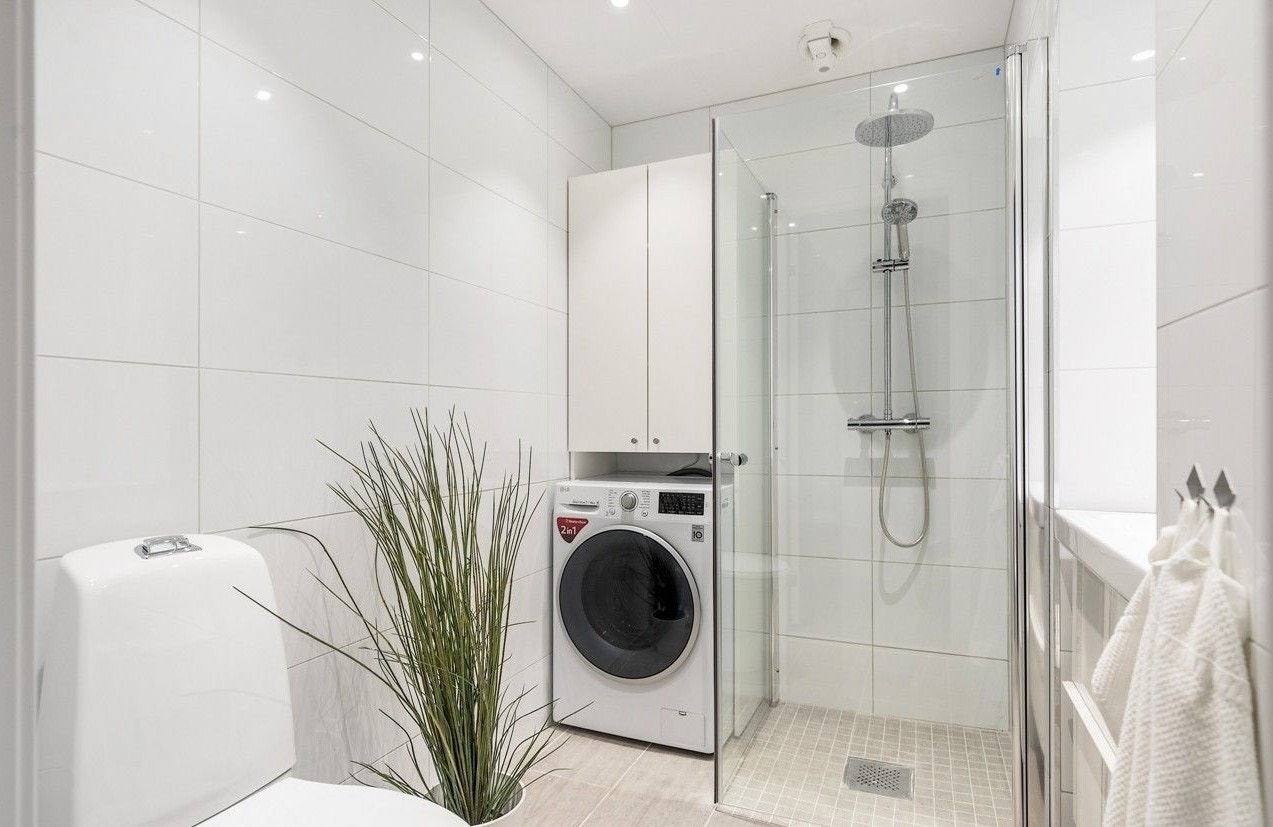 Flislagt bad m/varme i gulv Galleribilde