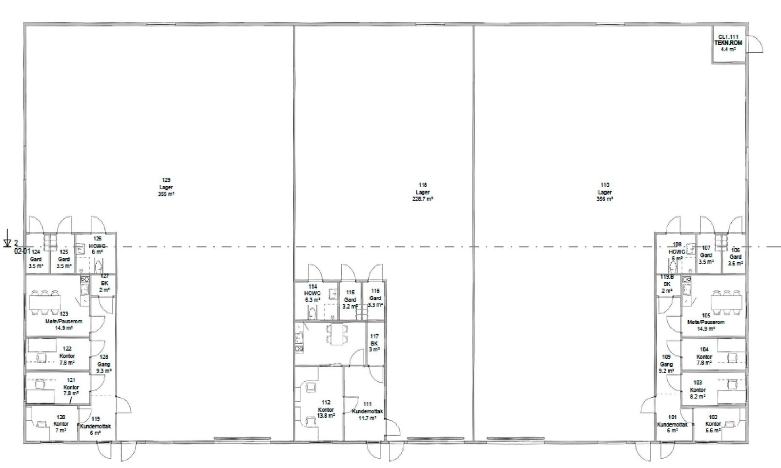 Plantegning - Kombibygg Galleribilde