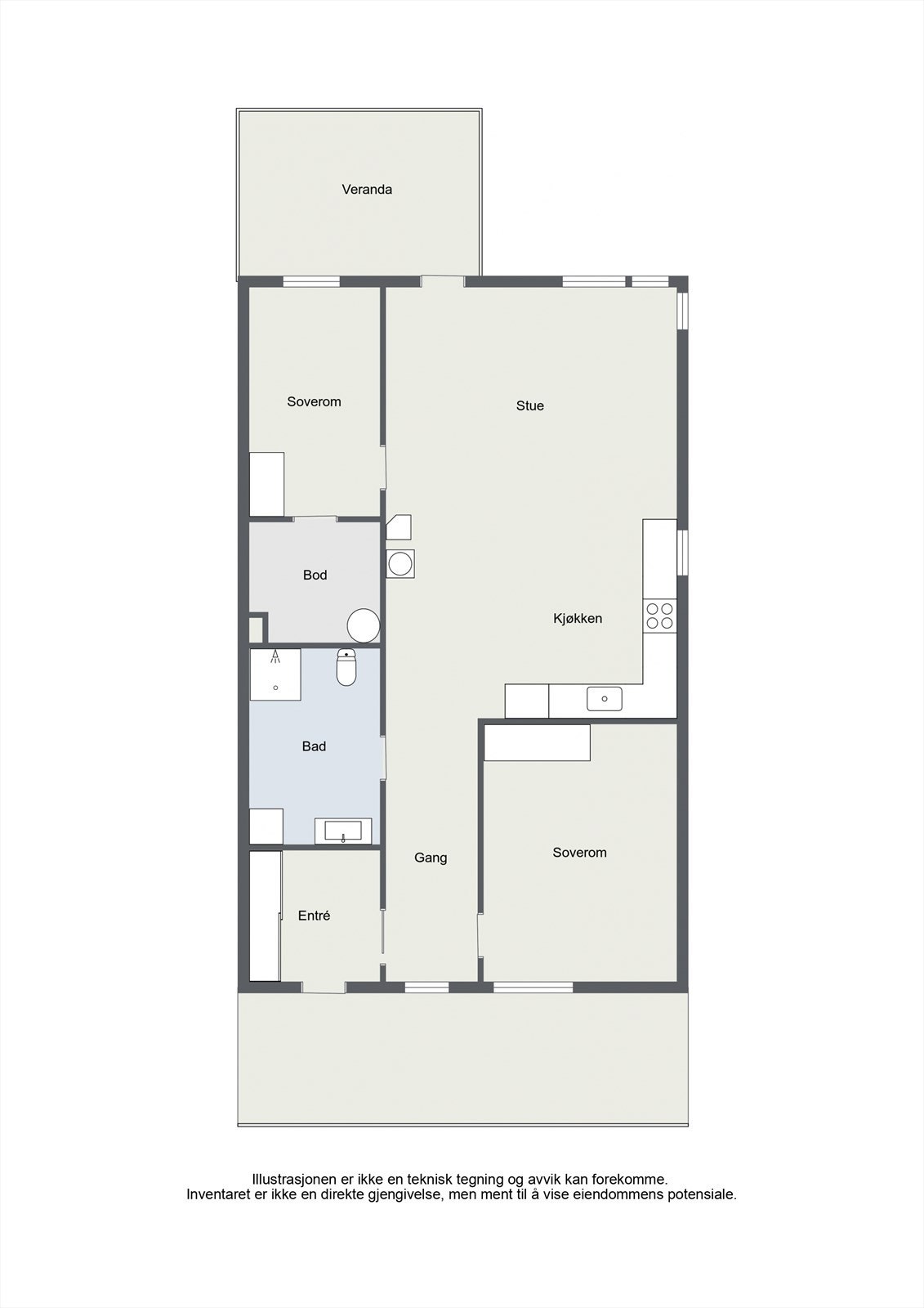 Floorplan letterhead - Bergermotunet 5f - 1. Floor - 2D Floor Plan Galleribilde